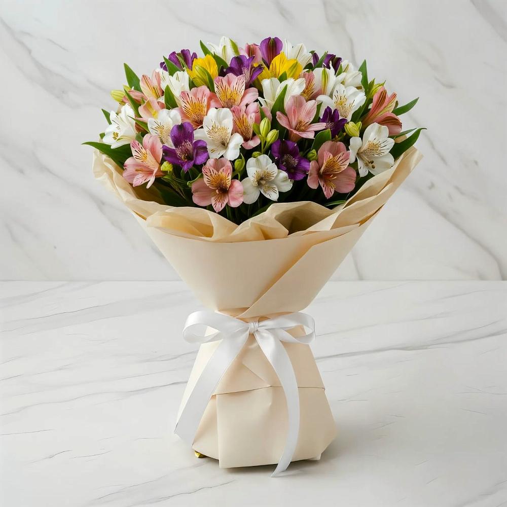 Букет цветов из: Альстромерии в Осе