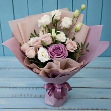 Букет цветов из:  Розы и Лизиантусы в Осе
