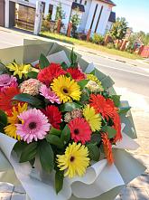Букет цветов из:  Герберы #REPLACE_PRED# Осе