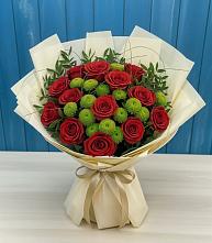 Букет цветов из:  Розы и Хризантемы в Осе