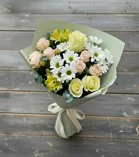 Букет цветов из:  Альстромерии, Розы и Хризантемы #REPLACE_PRED# Осе