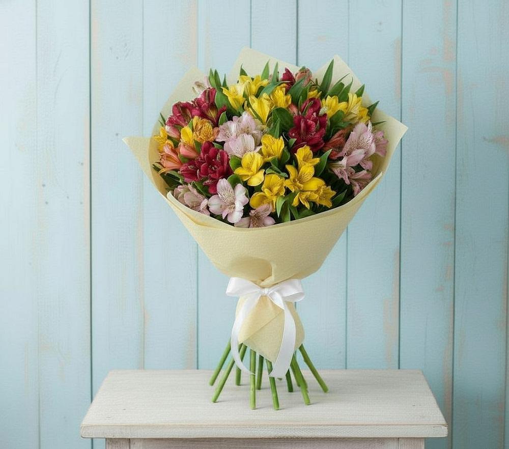 Букет цветов из: Альстромерии в Осе