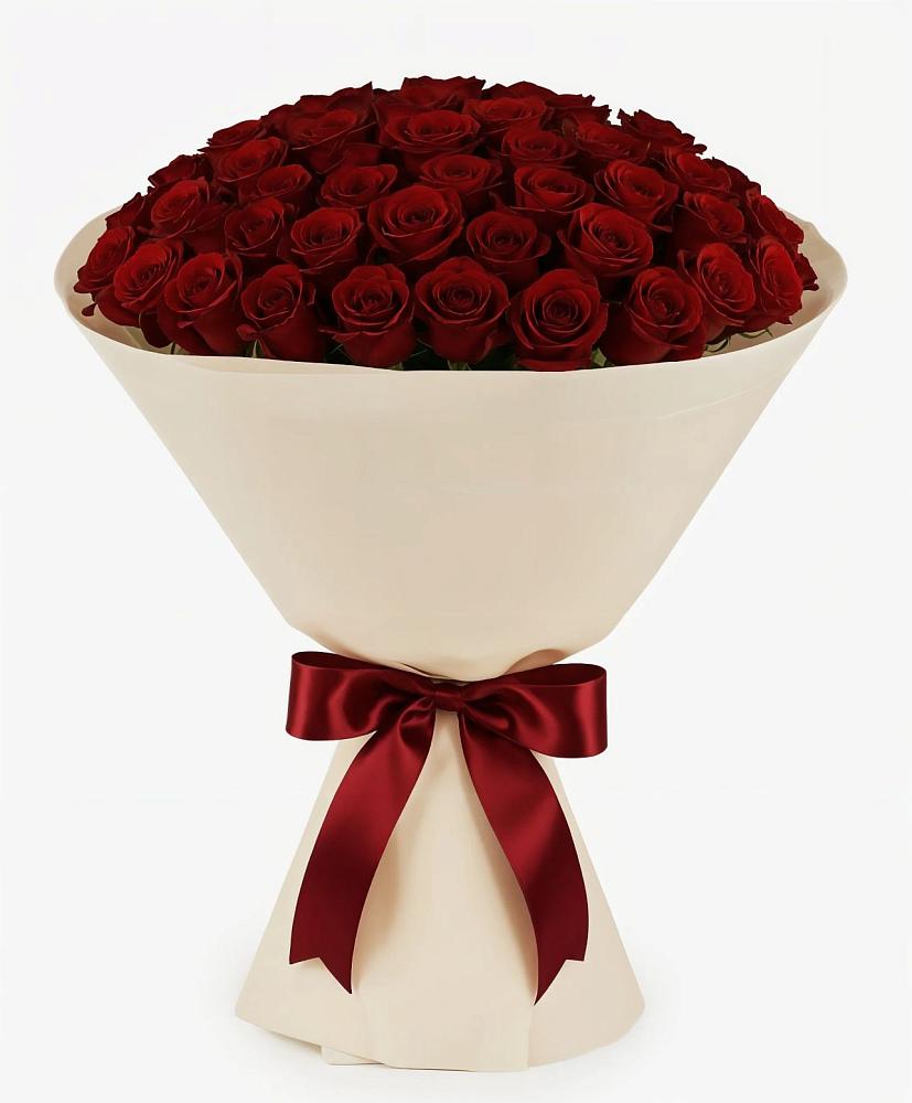 Букет 101 Бордовая роза Блэк Бакарра в Осе