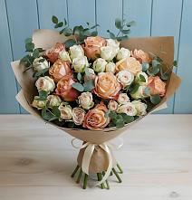 Букет цветов из:  Альстромерии и Розы #REPLACE_PRED# Осе